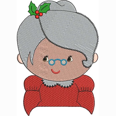 Matriz de matriz Matriz De Bordado Mamãe Noel Meio Corpo